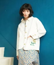 GJJDE40250 Jocomomola(ホコモモラ) カツラギワークジャケット アイボリー