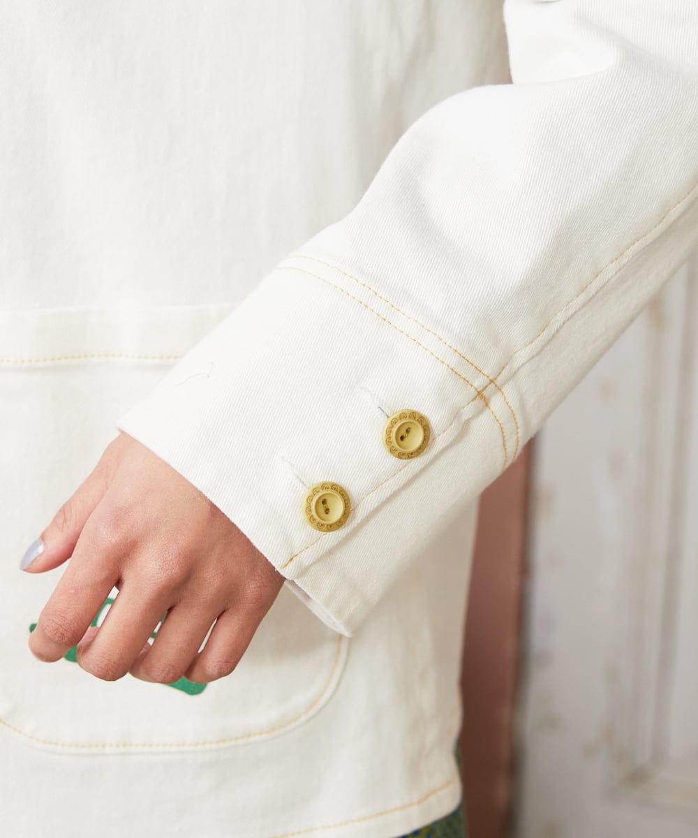 GJJDE40250 Jocomomola(ホコモモラ) カツラギワークジャケット アイボリー