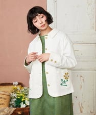 GJJDE40250 Jocomomola(ホコモモラ) カツラギワークジャケット アイボリー