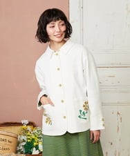 GJJDE40250 Jocomomola(ホコモモラ) カツラギワークジャケット アイボリー