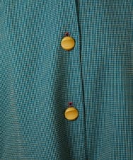 GJJDE43350 Jocomomola(ホコモモラ) Chorlito 千鳥チェックフード付きジャケット グリーン