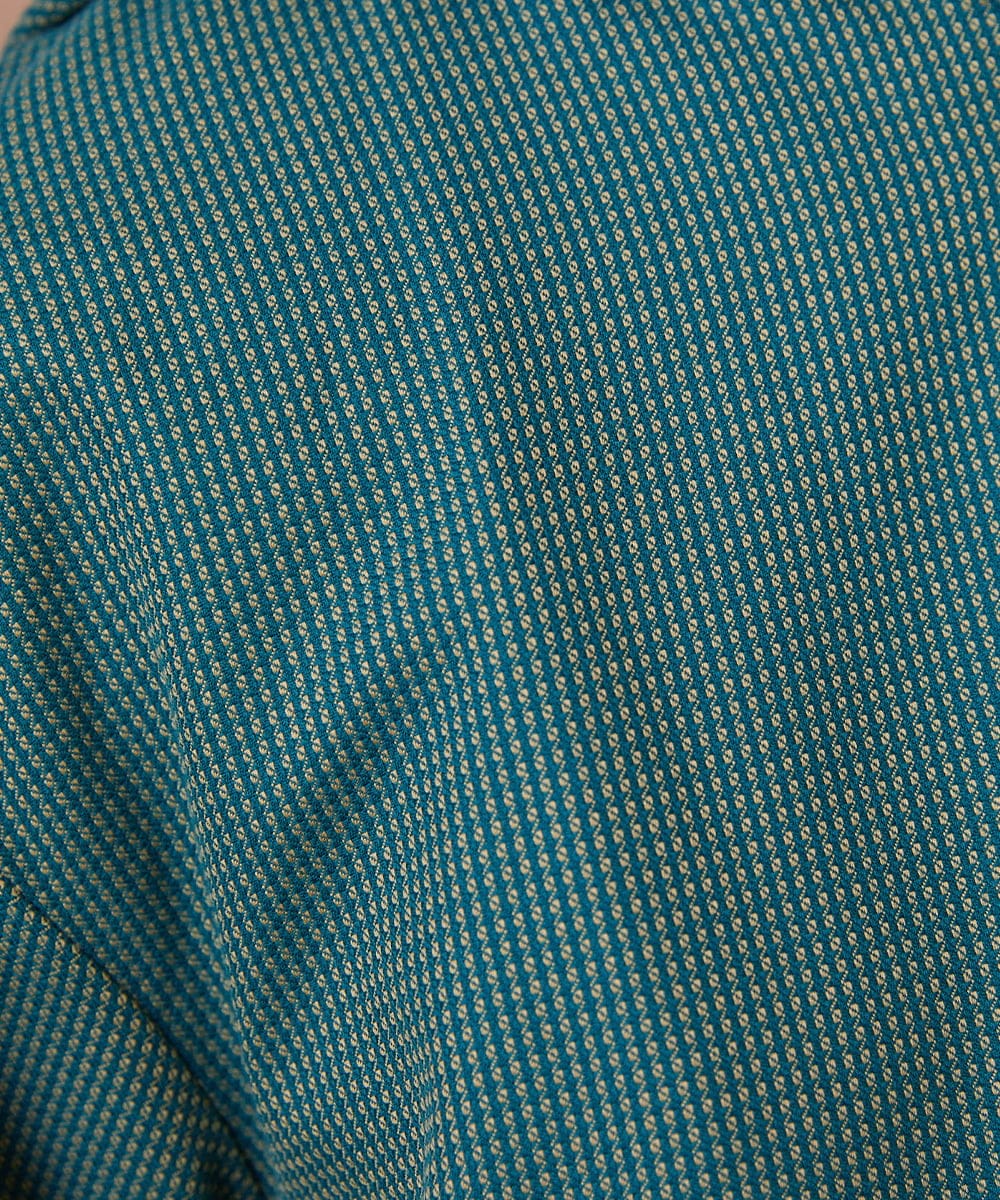 GJJDE43350 Jocomomola(ホコモモラ) Chorlito 千鳥チェックフード付きジャケット グリーン