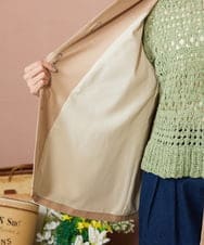 GJJDE43350 Jocomomola(ホコモモラ) Chorlito 千鳥チェックフード付きジャケット ベージュ