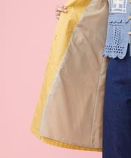 GJJDS30330 Jocomomola(ホコモモラ) 袖裏プリント ステンカラーコート イエロー