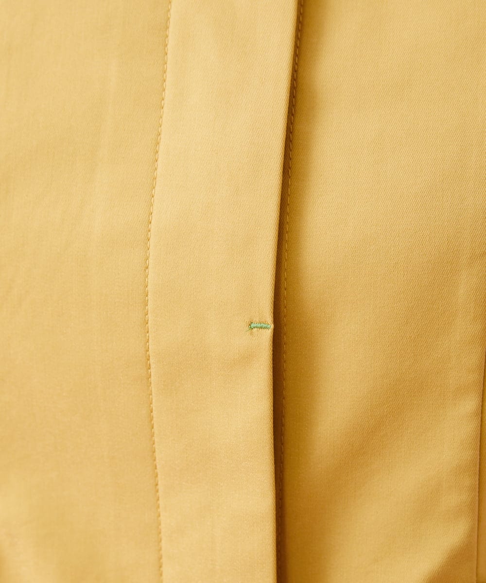 GJJDS30330 Jocomomola(ホコモモラ) 袖裏プリント ステンカラーコート イエロー