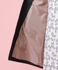 GJJDS30330 Jocomomola(ホコモモラ) 袖裏プリント ステンカラーコート イエロー