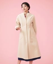 GJJDS32400 Jocomomola(ホコモモラ) 【2WAY】リバーシブルチェックコート ベージュ