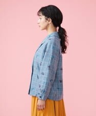 GJJDT37430 Jocomomola(ホコモモラ) Par ventana 刺繍ジャケット ブルー