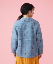 GJJDT37430 Jocomomola(ホコモモラ) Par ventana 刺繍ジャケット ブルー