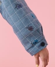 GJJDT37430 Jocomomola(ホコモモラ) Par ventana 刺繍ジャケット ブルー