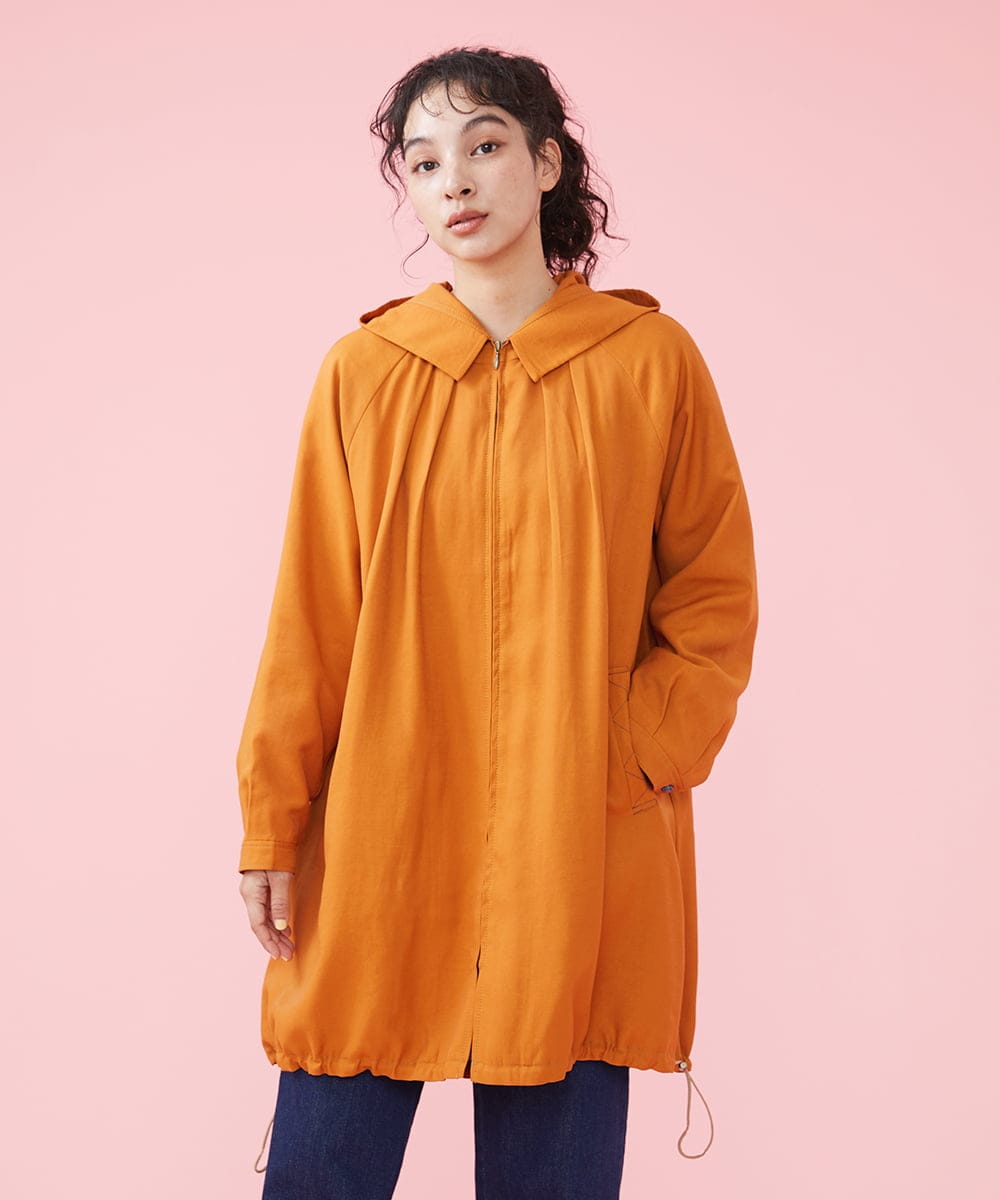 GJJDT41300 Jocomomola(ホコモモラ) color ラチネモッズコート オレンジ