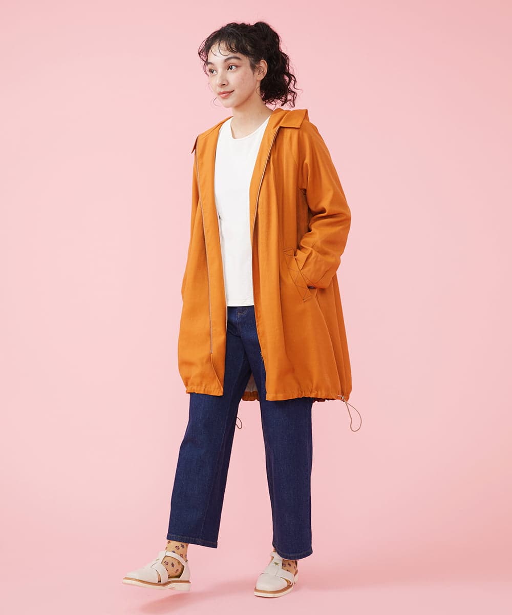 GJJDT41300 Jocomomola(ホコモモラ) color ラチネモッズコート オレンジ