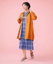 GJJDT41300 Jocomomola(ホコモモラ) color ラチネモッズコート オレンジ