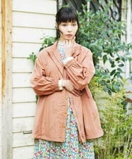 GJJFD31270 Jocomomola(ホコモモラ) Lisa ナイロンミドル丈スプリングコート ピンク