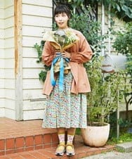 GJJFD31270 Jocomomola(ホコモモラ) Lisa ナイロンミドル丈スプリングコート ピンク