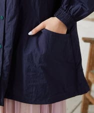 GJJFD31270 Jocomomola(ホコモモラ) Lisa ナイロンミドル丈スプリングコート ネイビー