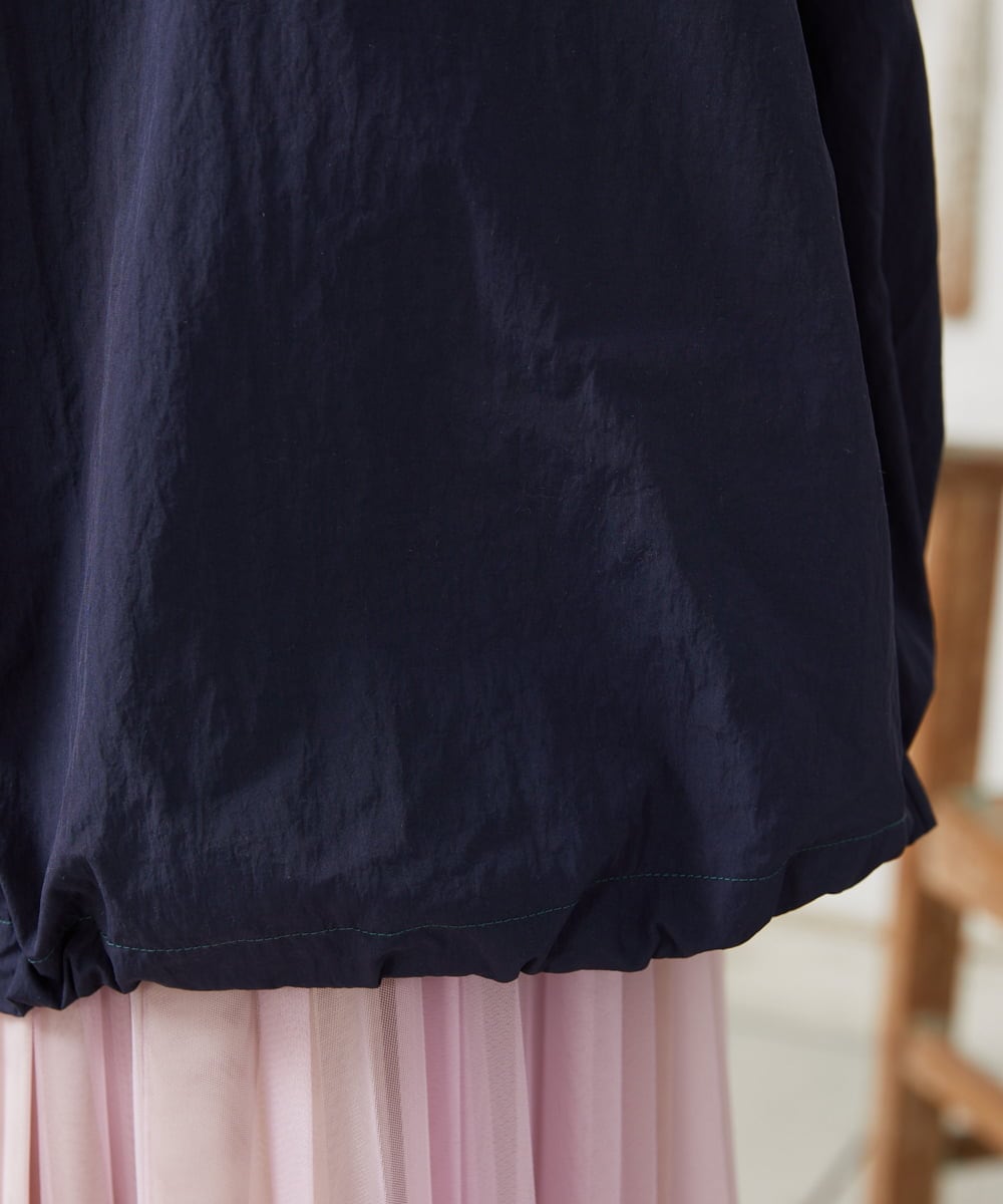 GJJFD31270 Jocomomola(ホコモモラ) Lisa ナイロンミドル丈スプリングコート ネイビー