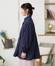 GJJFD31270 Jocomomola(ホコモモラ) Lisa ナイロンミドル丈スプリングコート ネイビー