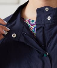 GJJFD31270 Jocomomola(ホコモモラ) Lisa ナイロンミドル丈スプリングコート ネイビー