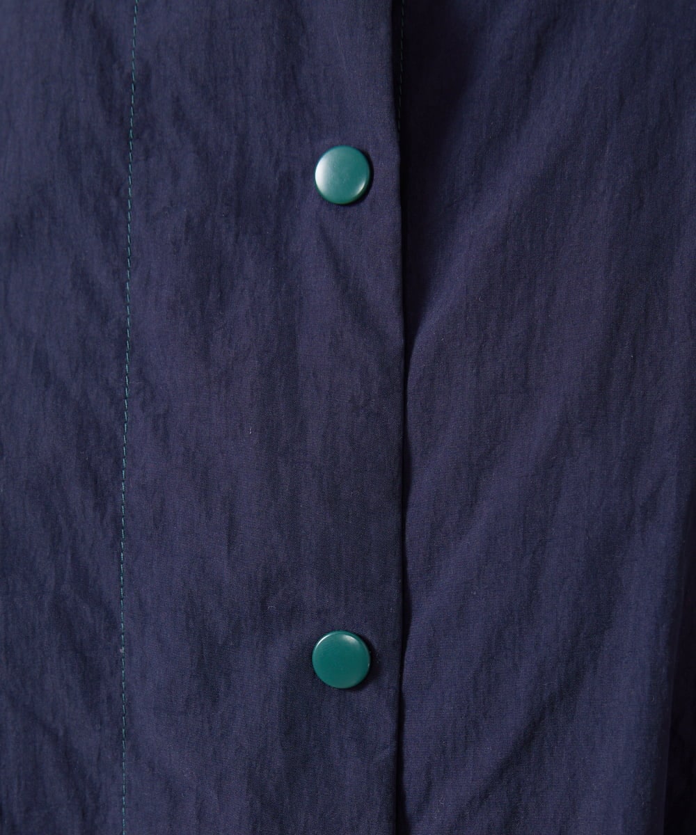 GJJFD31270 Jocomomola(ホコモモラ) Lisa ナイロンミドル丈スプリングコート ネイビー