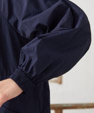 GJJFD31270 Jocomomola(ホコモモラ) Lisa ナイロンミドル丈スプリングコート ネイビー