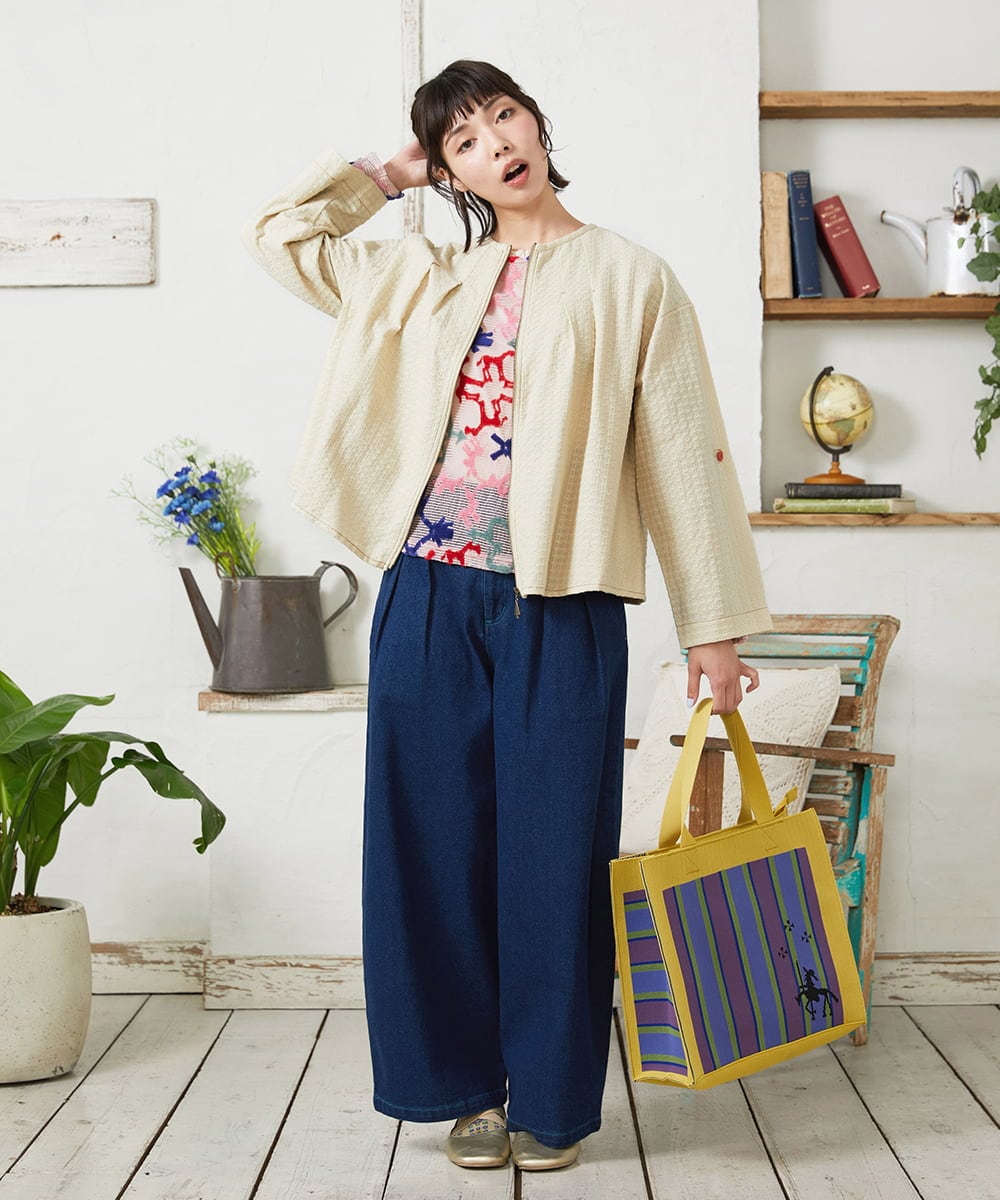 GJJFD35240 Jocomomola(ホコモモラ) Encrucijada ドビーノーカラージャケット ベージュ