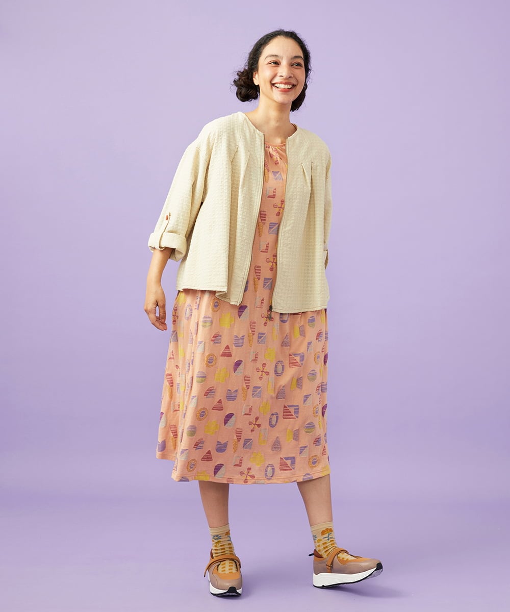 GJJFD35240 Jocomomola(ホコモモラ) Encrucijada ドビーノーカラージャケット ベージュ