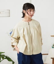 GJJFD35240 Jocomomola(ホコモモラ) Encrucijada ドビーノーカラージャケット ベージュ