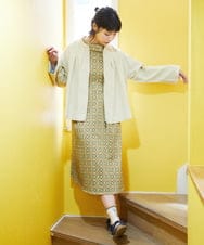 GJJFD35240 Jocomomola(ホコモモラ) Encrucijada ドビーノーカラージャケット ベージュ