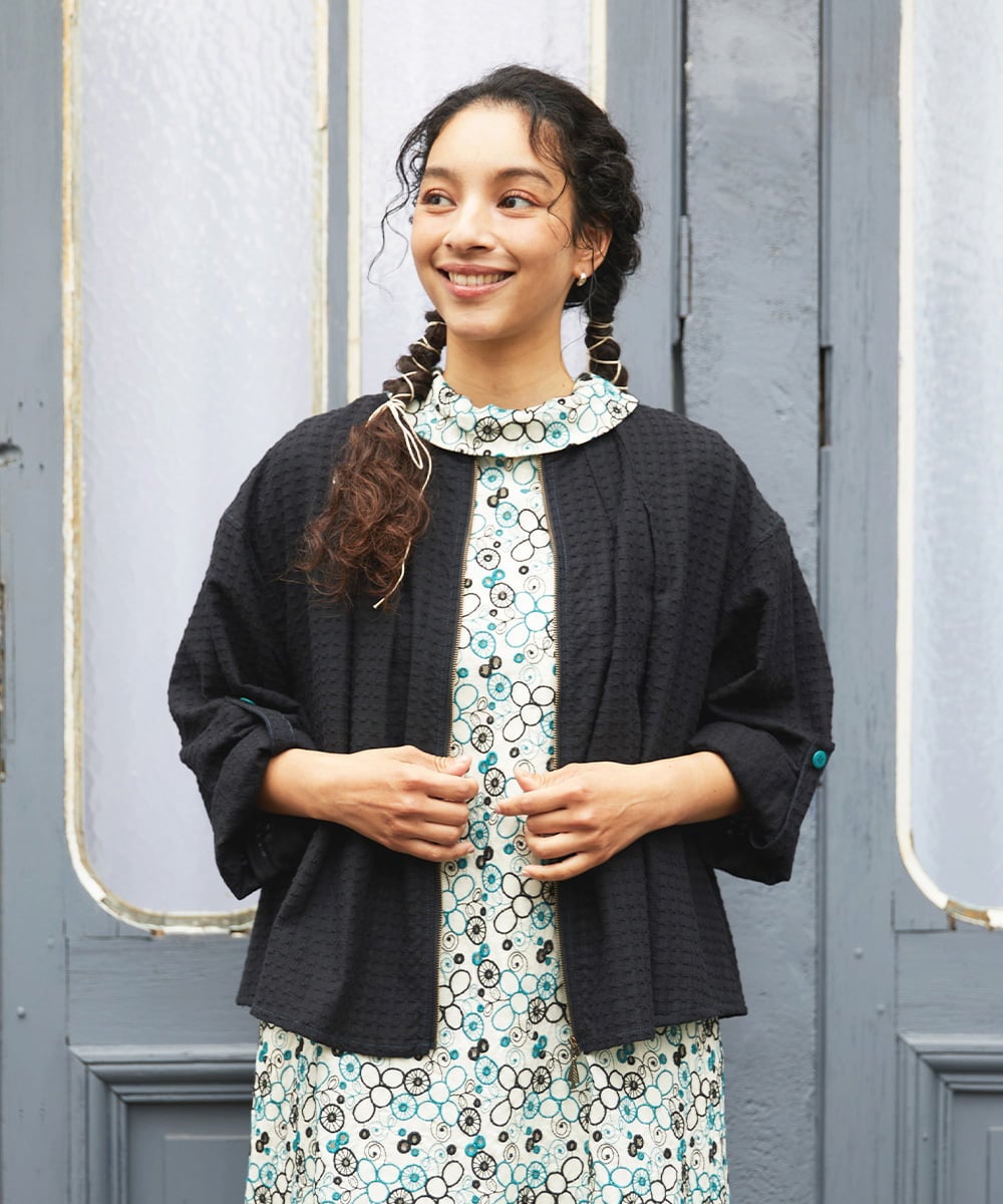 GJJFD35240 Jocomomola(ホコモモラ) Encrucijada ドビーノーカラージャケット ブラック