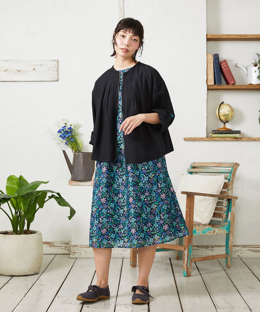 GJJFD35240 Jocomomola(ホコモモラ) Encrucijada ドビーノーカラージャケット ブラック