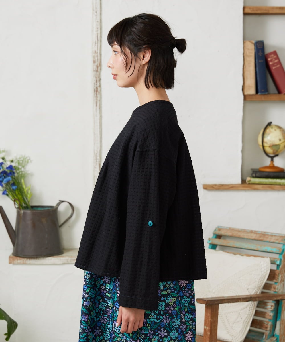 GJJFD35240 Jocomomola(ホコモモラ) Encrucijada ドビーノーカラージャケット ブラック