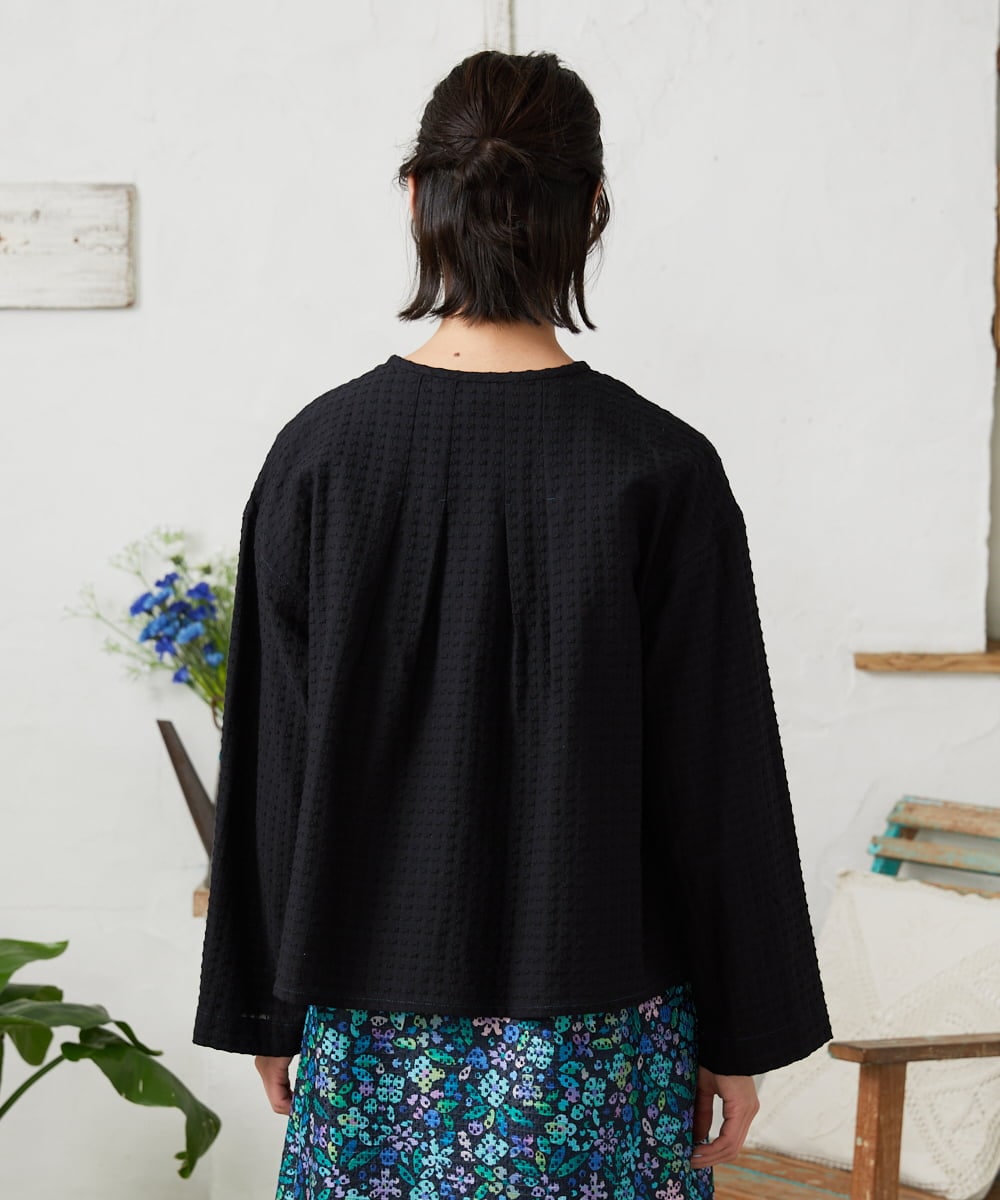 GJJFD35240 Jocomomola(ホコモモラ) Encrucijada ドビーノーカラージャケット ブラック