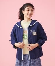 GJJFS01300 Jocomomola(ホコモモラ) Sobres 封筒モチーフブルゾン ネイビー