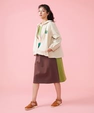 GJJFS01300 Jocomomola(ホコモモラ) Sobres 封筒モチーフブルゾン ベージュ