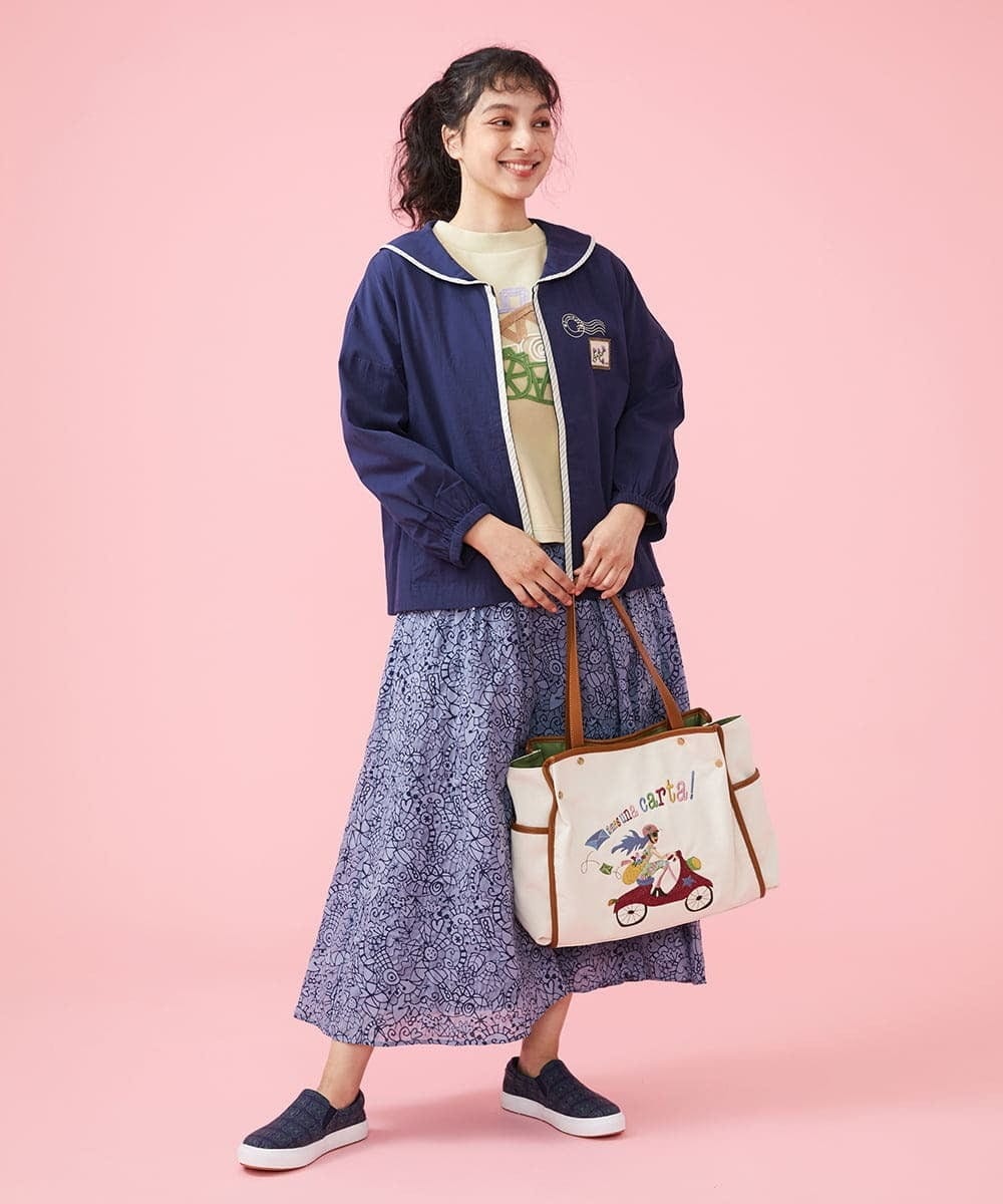 GJJFS01300 Jocomomola(ホコモモラ) Sobres 封筒モチーフブルゾン ベージュ