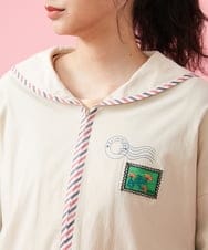 GJJFS01300 Jocomomola(ホコモモラ) Sobres 封筒モチーフブルゾン ベージュ