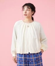 GJJFS34250 Jocomomola(ホコモモラ) Dia a dia ライトブルゾン アイボリー