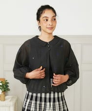 GJJHA51250 Jocomomola(ホコモモラ) テンセルシアーショートジャケット ダークグレー