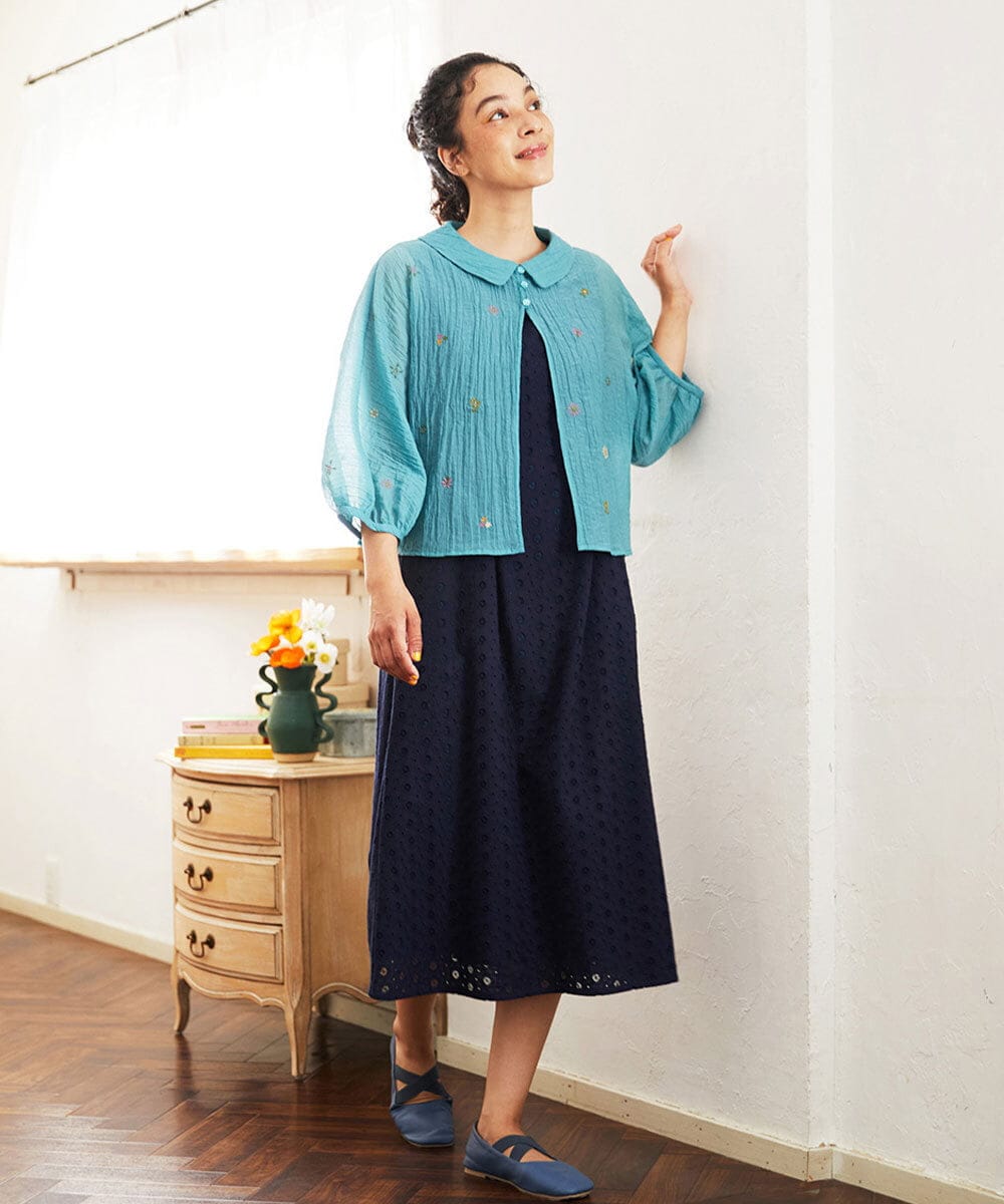 GJJHA51250 Jocomomola(ホコモモラ) テンセルシアーショートジャケット ダークグレー