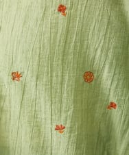GJJHD34250 Jocomomola(ホコモモラ) テンセルシアーフラワー刺繍ジャケット グリーン