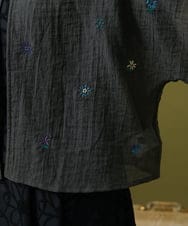 GJJJB52250 Jocomomola(ホコモモラ) テンセルシアーショートジャケット ダークグレー