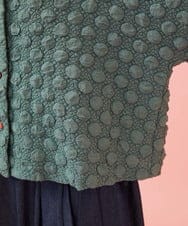 GJJJE40240 Jocomomola(ホコモモラ) Burbuja ドットフクレジャカードライトジャケット グリーン