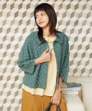 GJJJE40240 Jocomomola(ホコモモラ) Burbuja ドットフクレジャカードライトジャケット グリーン