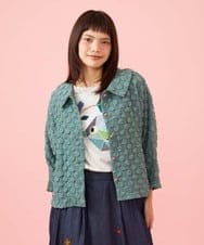 GJJJE40240 Jocomomola(ホコモモラ) Burbuja ドットフクレジャカードライトジャケット グリーン