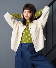 GJJJE40240 Jocomomola(ホコモモラ) Burbuja ドットフクレジャカードライトジャケット アイボリー