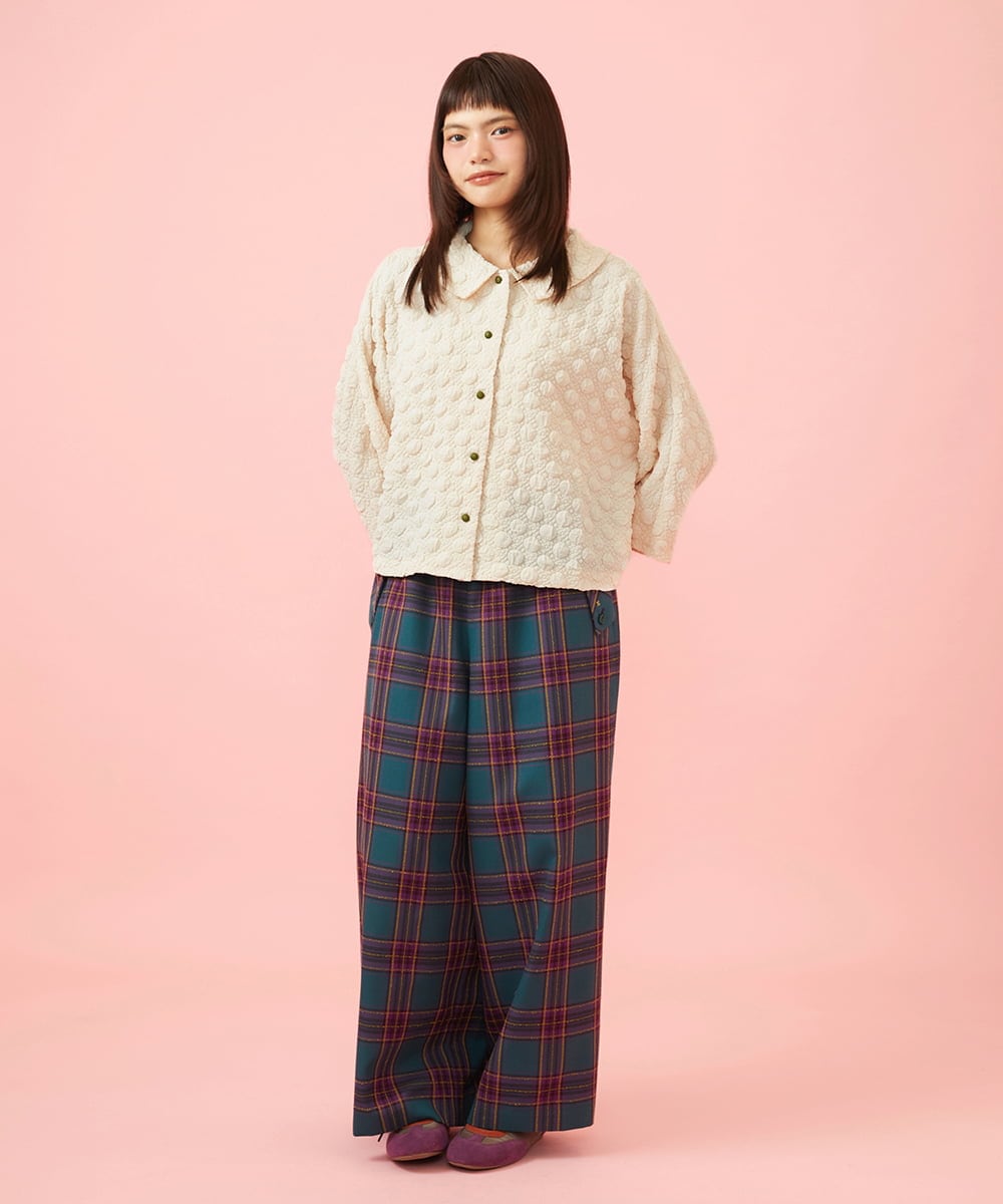 GJJJE40240 Jocomomola(ホコモモラ) Burbuja ドットフクレジャカードライトジャケット アイボリー