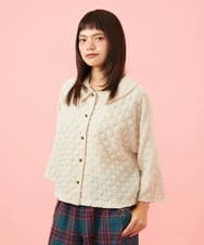 GJJJE40240 Jocomomola(ホコモモラ) Burbuja ドットフクレジャカードライトジャケット アイボリー
