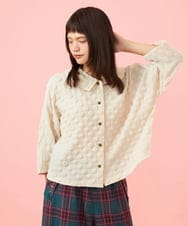 GJJJE40240 Jocomomola(ホコモモラ) Burbuja ドットフクレジャカードライトジャケット アイボリー