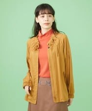 GJJJT39260 Jocomomola(ホコモモラ) テンセルピーチ ライトブルゾン ベージュ